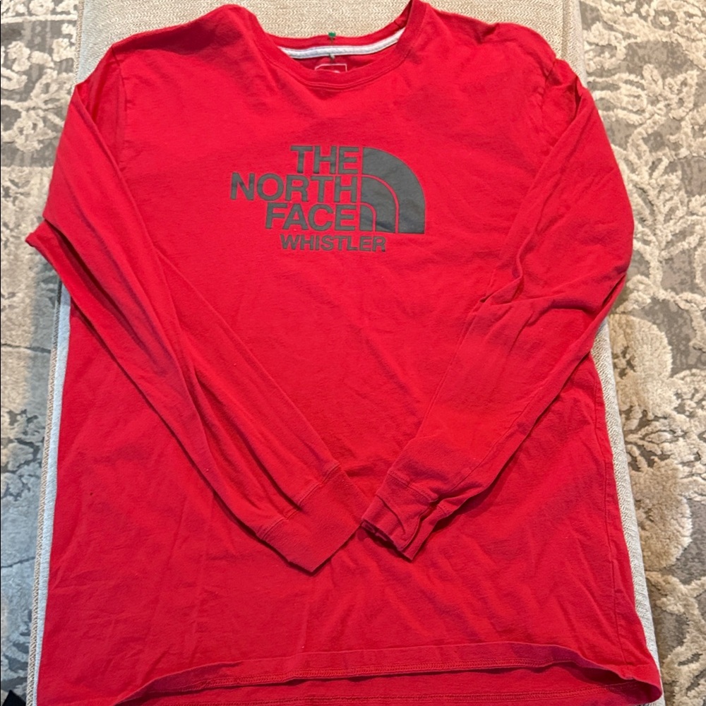 The North Face Red Long Sleeve Tee